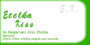 etelka kiss business card